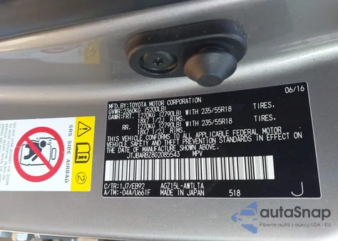 2016 Lexus Nx 200T F Sport z USA, uszkodzony, nr VIN JTJBARBZ8G2085543